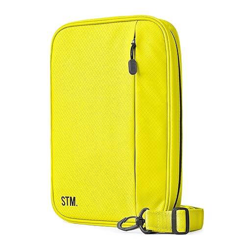 Scribbles That Matter - A5 Pencil Case Pouch + Journal Organizer - Large capacity Kawaii Pencil Pouch, Pen Case, Marker Case, Storage Journal Pouch Zippered Pocket Adjustable Shoulder Strap (7 x 10) - color: Yellow, size: A5 (V2)