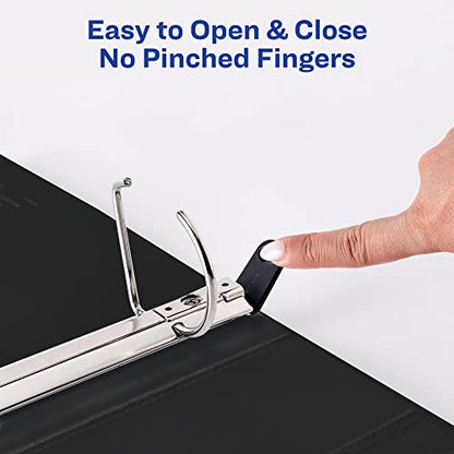 Avery Heavy-Duty View 3 Ring Binder, 2" One Touch Slant Rings, Holds 8.5" x 11" Paper, 1 White Binder (05504) - size: 2"