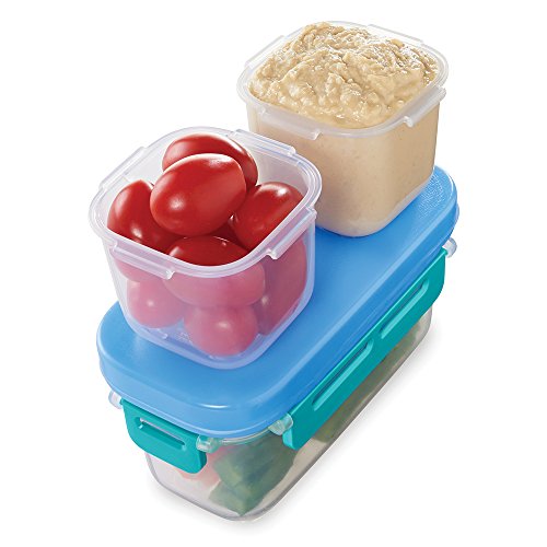 Rubbermaid LunchBlox Leak-Proof Snack Pack Lunch Containers, Blue - style: Snack Pack