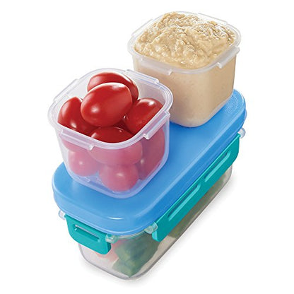 Rubbermaid LunchBlox Leak-Proof Snack Pack Lunch Containers, Blue - style: Snack Pack