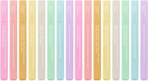 Mr. Pen- Bible Highlighters with Color-Coding System, 16 Pack, Soft Pastel Aesthetic Highlighters Assorted Colors, Bible Markers No Bleed Through - color: Soft Pastel, size: 16 Pack