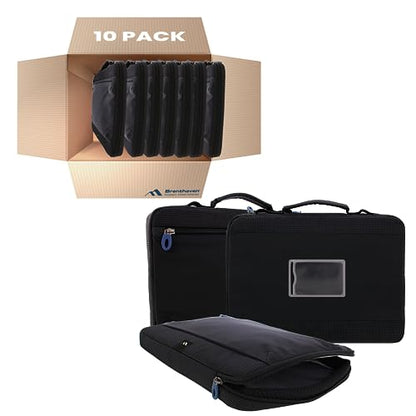 Brenthaven Tred Carry Sleeve (10 Pack/Bulk) Fits 11 inch Laptops, MacBooks, Chromebooks and Tablets - Durable, Lightweight, Secure Protection for College, Office, Business or Personal Use - Black - size: 10 Pack