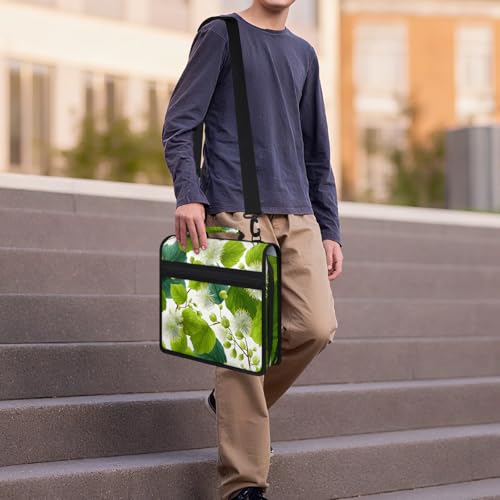 Dandelion Flower Zipper Binder, 3 D-Ring Expanding File Folder with Handle & Adjustable Shoulder Strap, 400 Sheets Capacity Multi-Pocket Organizer for 13 Inch Laptop - color: Dandelion Flower