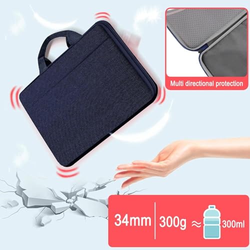 Hseok Laptop Case 13.3-14 Inch Sleeve,TSA Shockproof Computer Handbag,Compatible with MacBook Neo/Pro 14 M5/M4/M3/M2/M1,All Models 13.3" MacBook Air/Pro,XPS 13/14,Most 13-14 Notebooks,Blue - color: Blue