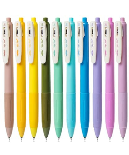 Mr. Pen- Retractable Gel Pens, 10 Pack, Light Vintage Ink | Fine Point 0.5 mm, Fast Dry, Smooth Writing, Cute Pens for Drawing, Writing Planner and School Supplies