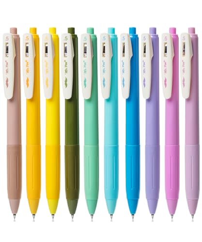Mr. Pen- Retractable Gel Pens, 10 Pack, Light Vintage Ink | Fine Point 0.5 mm, Fast Dry, Smooth Writing, Cute Pens for Drawing, Writing Planner and School Supplies