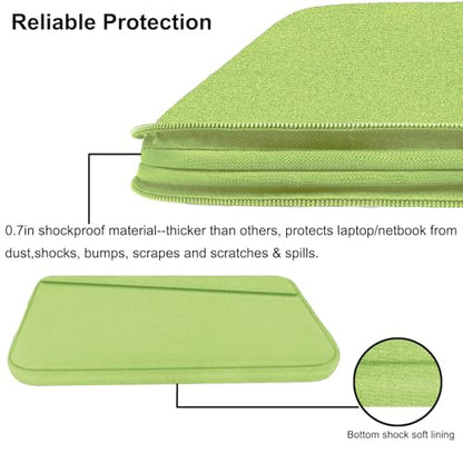 Laptop Case 15.6 inch, Slim Computer Carrying Bag Protective Cover Briefcase with Front Pocket, Durable Laptop Cover for 15-16 Inch HP, Dell, Lenovo, Asus, Notebook, Light Green - color: Light Green, size: 15.6 Inch