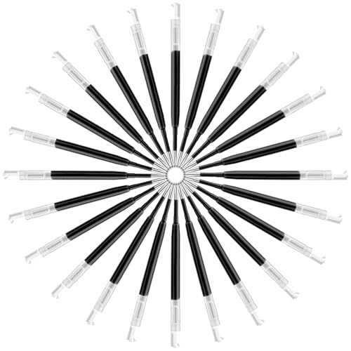 DunBong G2 Gel Ink Pen Refills, for Retractable Gel Pens, Gel Ink Rollerball Pens, 0.5mm Fine Point, Pack of 5 (Black) - color: Black