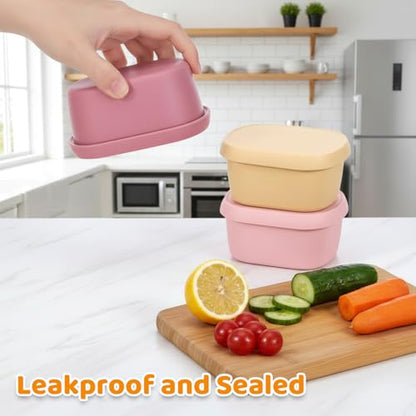 8 PCS 10 oz Silicone Snack Containers, Reusable Small Snack Container with Lids, Leak Proof Fruit Container for Lunch Food Storage Containers, Stackable for Meal Prep, Fruit, Freezer, Colorful