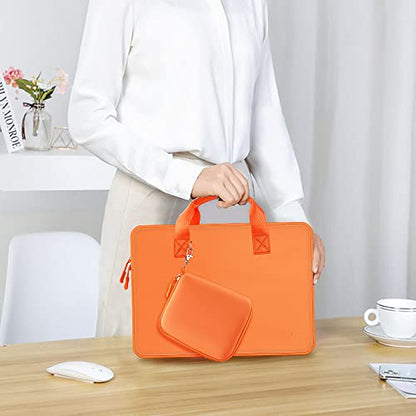 Hseok Laptop Sleeve 13.3-14 inch Case with Small Pouch, Neoprene Computer Bag Compatible with MacBook Neo/Pro 14 M5/M4/M3/M2/M1, Mac Air/Pro 13.3, XPS 14 and Most 13-14 inch Notebooks,O02G01 - color: O02g01, size: 13"-14"