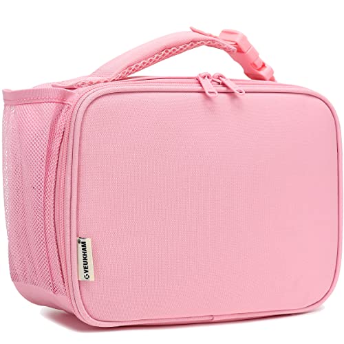 GYEUKHAM Insulated Lunch Box for School, Thermal Reusable Durable Freezable Lunch Bags for Kids Boys Girls Men Women - Small Soft Cooler Portable Lunch Tote Kit for Work Picnic Travel,Pink - color: Pink