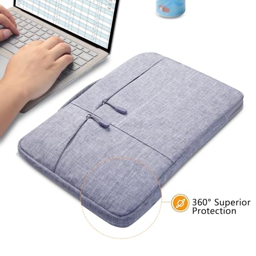 Megoo 13inch Laptop Sleeve Case with Handle Carrying Travel Case(Gray) | Fit for Microsoft Surface Laptop 13" 2025/6 5 4 3 2 13.5"/7 13.8" and Most 13"-14" Notebook Chromebook Computers - color: Gray, size: 12.9-13.5Inch