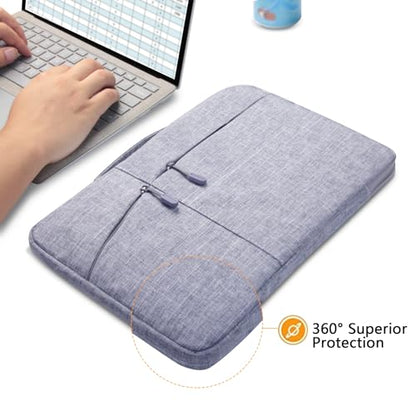 Megoo 13inch Laptop Sleeve Case with Handle Carrying Travel Case(Gray) | Fit for Microsoft Surface Laptop 13" 2025/6 5 4 3 2 13.5"/7 13.8" and Most 13"-14" Notebook Chromebook Computers - color: Gray, size: 12.9-13.5Inch
