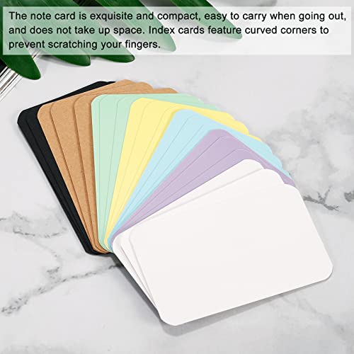 PATIKIL 3.5" x 2" Blank Paper Business Cards, 100 Pack Small Index Flash Cards Words Message Note Card Mini Paper Tags for DIY Gift Craft Scrapbooking, Orange - color: Orange