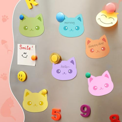Yinder 24 Pads Cute Sticky Notes Fun Kawaii Cat Sticky Notes Pads Bulk Cartoon Memo Self Adhesive Gift for Valentines Veterinary Office School Tab Party Supplies - style: Novelty Cat
