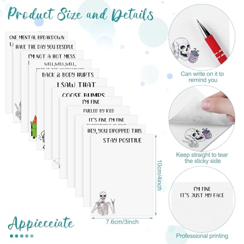 Geyee 24 Pcs Amusing Nurse Sticky Notes with Funny Pens 3 x 4 Inch to Do List Notepads with Sayings Pen for Coworkers Nurse Teacher Employee Office Staff Work Team Appreciation Gifts - style: Amusing Nurse