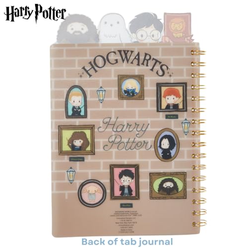 Harry Potter Hogwarts Tab Journal Notebook, Spiral Bound, 96 Lined Pages, 8 x 7 inches, Blue - style: Harry Potter