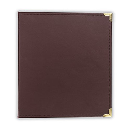 Samsill Classic Collection Leather 3 Ring Binder, Executive Presentation Portfolio, 0.5 Inch (Holds 100 Sheets), Brass Round Ring, Burgundy - color: Burgandy, size: 0.5 Inch, style: Classic