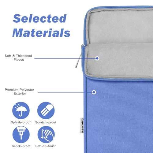 Dadanism 9-11" Tablet Sleeve Bag Carrying Case for iPad (A16) 11th Gen 11", iPad 10th Gen 10.9" Air 5/4, iPad Air/Pro 11", iPad 9/8/7th 10.2", Galaxy Tab A11+ Plus 11"/S9 FE, Tab M11 11", Periwinkle - color: Periwinkle, size: 9-11 inch