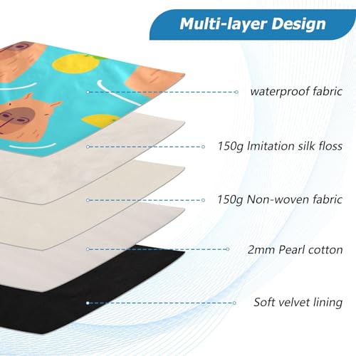 Cute Capybara Laptop Sleeve - 13/14 inch Waterproof Computer Bag for Women & Men - color: Cute Capybara