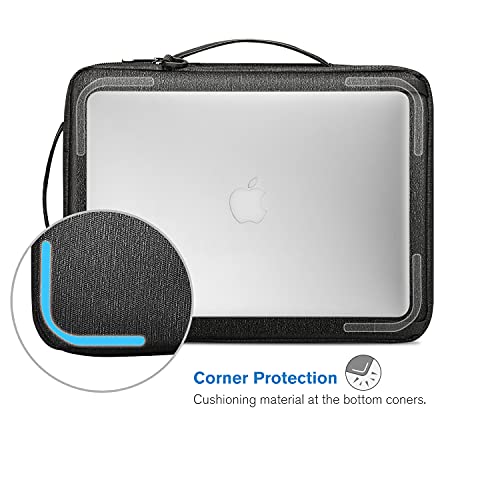 FINPAC Laptop Shoulder Bag for MacBook Neo A18 Pro, 13.6-inch MacBook Air 2026-2022 M5/M4/M3/M2/M1, MacBook Carrying Case 13.3" 13.6" 14.2", 13.5" Surface Laptop, HP, Dell, Acer Chromebook, Black - size: 13.3-inch