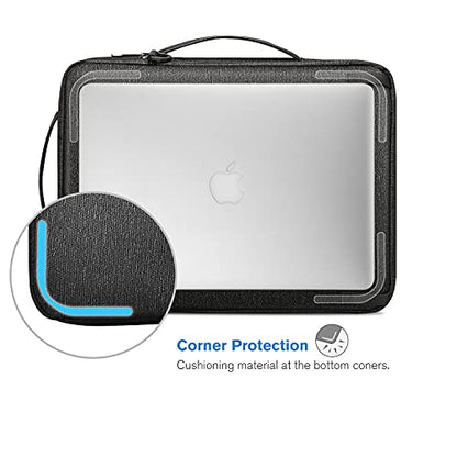 FINPAC Laptop Shoulder Bag for MacBook Neo A18 Pro, 13.6-inch MacBook Air 2026-2022 M5/M4/M3/M2/M1, MacBook Carrying Case 13.3" 13.6" 14.2", 13.5" Surface Laptop, HP, Dell, Acer Chromebook, Black - size: 13.3-inch
