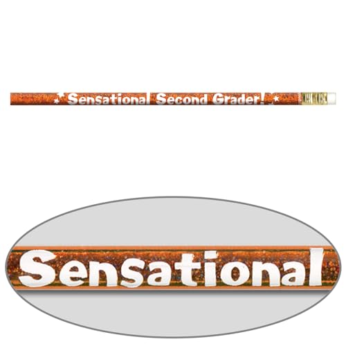 Really Good Stuff Colorful Grade-Specific Welcome Pencils | Pack of 12-2nd Grade - style: 2nd Grade