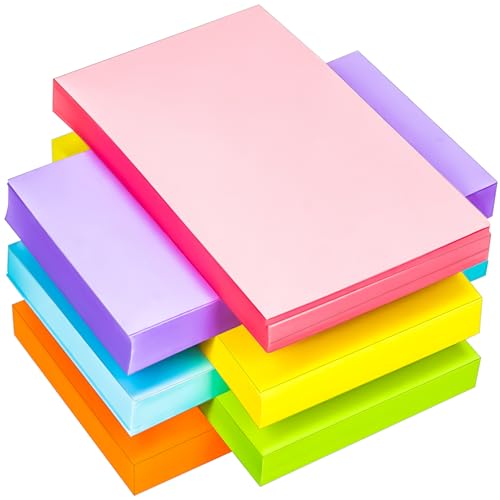 280Pcs Blank Colored Index Cards 3x5 Inch Flash Cards, Note Card Flashcards, Colorful Blank Card Pad Index Note Books 3 x 5 Notecards for Studying School Supply College Office - size: 3" x 5", style: Blank Card