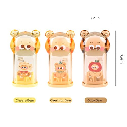 Cute Bear Stationery Set,Including 3Pcs Cute Bear Pencil Sharpeners, Kawaii School Supplies for Kawaii Office School Home Supplies - style: bear