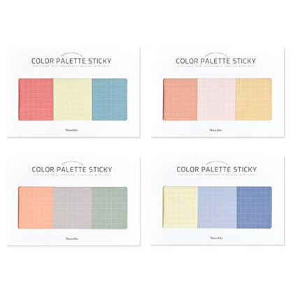 Monolike Color Palette Sticky Grid 300 A Set 4p - Self-Adhesive Memo Pad 30 Sheets - color: Grid 300 a