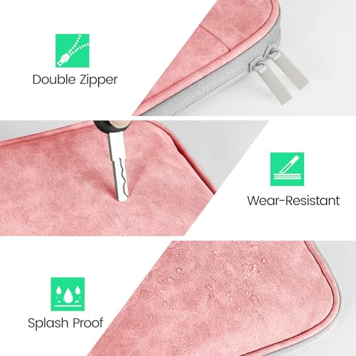 DTTO 9-11 Inch Tablet Sleeve Bag for iPad A16, iPad Air 11-inch M3 M2 / Air 5/4th Gen 10.9", iPad Pro 11 M4, iPad 10/9/8/7th Gen, Galaxy Tab A9+, Waterproof Travel Bag, Pink - color: Pink, size: 9-11 Inch