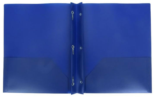 Back to School.Aurora LLC.School,Office Supplies.Plastic Folders with Prongs and Two Pockets(Blue) - color: Blue