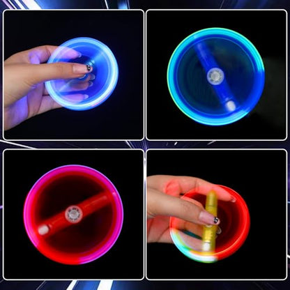 CZWZ 18Pcs Mini Spinner Pens Bulk, Ballpoint Pen for Birthdays and Children's Parties, Fun Gifts Pen - style: 18Pcs-Light Spinner