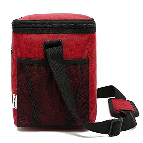 GYEUKHAM Insulated Lunch Bag for Adult/Women/Men, Reusable Large Lunch Box Cooler Soft Leakproof Tote, Thermal Meal Prep Lunch Pail with Adjustable Shoulder Strap for Picnic/School/Travel/Office,Red - color: Deep Red