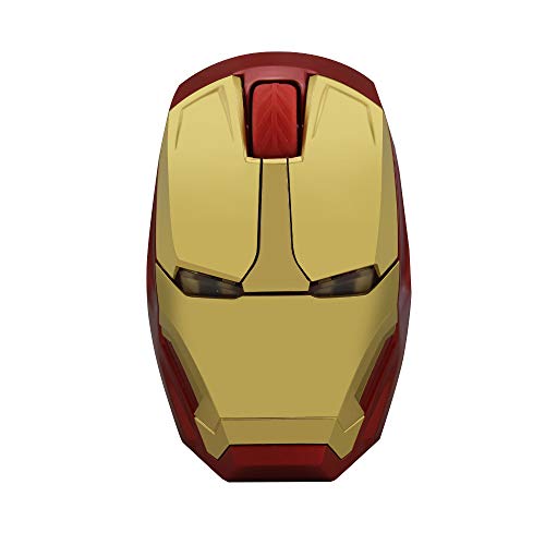 Wireless Iron Man Mouse 2.4G Optical Computer Mouse for Desktop Laptop PC Mac (Gold) - color: Gold