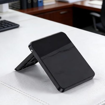 Portable Adjustable Tablet & Laptop Stand, Foldable Ergonomic Holder for Desk, Lightweight Aluminum/Metal for iPad, Phone, Notebook