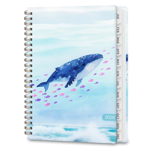 2026 Planner, Weekly and Monthly Calendar Planner Agenda, Jan 2026 - Dec 2026, Planning Academic Book, Office Desk Accessories and School Supplies - A5 (6.3'' x 8.5'') - color: G-Whale