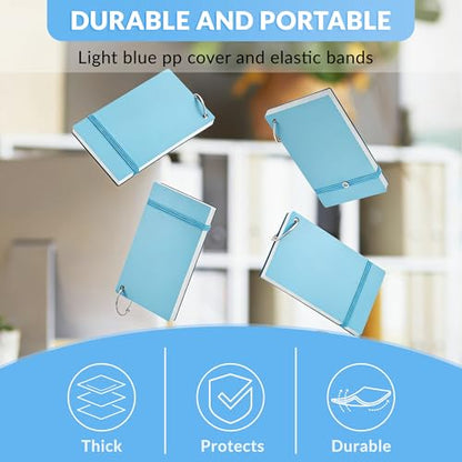 NEEWAY Ruled Index Cards with Ring 3x5 Inches, 200 Count Note Cards Lined, Flash Cards with Rings for Studying, Home and Office (Light Blue) - color: Light Blue