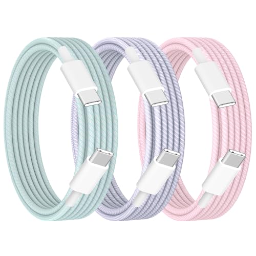 iPhone 17 Fast Charging Cable, 3Pack 6ft 60W Colorful MFi Certified iPhone USB C Fast Charging Cable Data Sync Cord for iPhone 17/Air, 17/16/15 Pro Max, iPad Pro, Air, iPad mini, MacBook, Airpods Pro - color: Multicolored