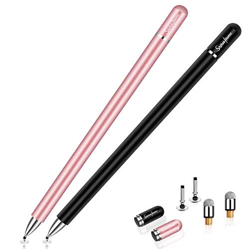Stylus for iPad (2 Pcs), StylusHome Magnetic Disc Universal Stylus Pens Touch Screens for Apple/iPhone/Ipad pro/Mini/Air/Android/Microsoft/Surface All Capacitive Touch Screens - Black/Rose Gold - color: Black,Rose Gold