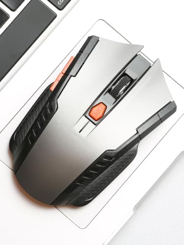 Wireless Mouse for Laptop, 2.4GHz Computer Mouse 3 Adjustable DPI Office Cordless USB Mice with USBA Receiver, for Laptop, PC, Computer, Chromebook, Notebook - color: Grey