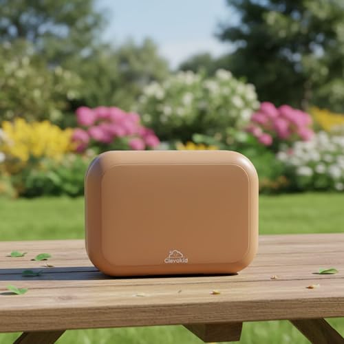 Bento Midi Lunch Box with carrying handle – 4 No-Mix Compartments | Microwave & Dishwasher Safe,Removable Tray | 900ML OZ (Pink Dark Powder) - color: Pink Dark Powder