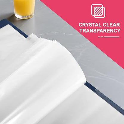 Sheet Protectors 50 Pack - Top-Loading Plastic Binder Sleeves for 8.5" x 11" Paper, Glare-Reducing Textured Surface, Reinforced 3-Hole Edges, Non-Stick & Acid-Free for Home, School & Office