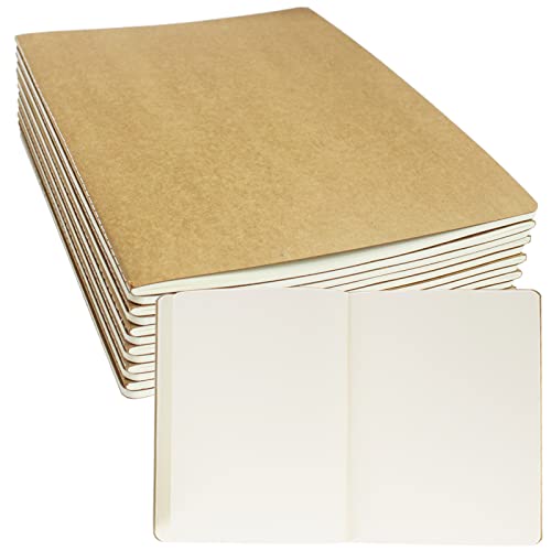 zmybcpack 12 Pack 8.5x11 inch Large Blank Notebook Journals Bulk, 60 Pages, Sketchbook Composition Notebook Journals Subject Notebooks Planner for College Students Office - size: 8.5 x 11"(12pack blank)