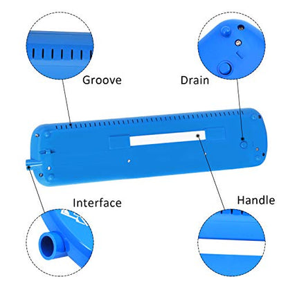 EastRock 32 Key Melodica Instrument Keyboard Soprano Piano Style with Mouthpiece Tube Sets and Carrying Bag for Beginners Adults Gift Blue - color: Blue, size: 32key