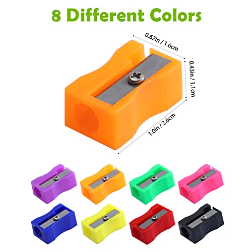 XYW 150 Pieces Pencil Sharpeners in Bulk - Colorful Mini Handheld Pencil Sharpener for Kids, Small Manual Pencil Sharpeners for School Classroom Home Office Supplies - color: 150 Pack