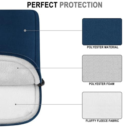 Laptop Sleeve Case 14 Inch, Water Resistant Traveling Computer Cover with Handle, Shockproof Protective Carrying Laptop Bag Compatible for 14 Inch MacBook Air/Pro, HP, Dell, Lenovo, Blue - color: Blue, size: 14 Inch