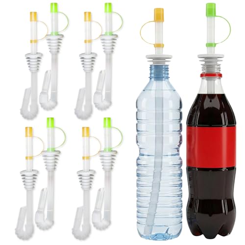 Jokari 8 Count Sip and Seal Soda Straws for Bottled Beverages - size: 8-Count