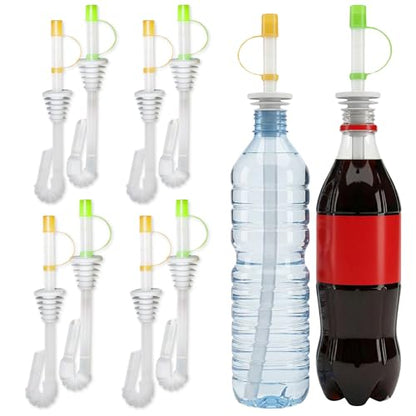 Jokari 8 Count Sip and Seal Soda Straws for Bottled Beverages - size: 8-Count