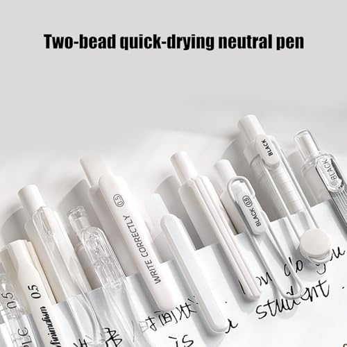 5Pcs Retractable Gel Pen Quick Drying Gel Pen for Kid Student Adult Writing Noting Journaling School Office Supply - color: Green-Transparent